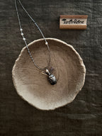 Moonscarab——Blue Grey Glazed Glass Vintage Vase Necklace