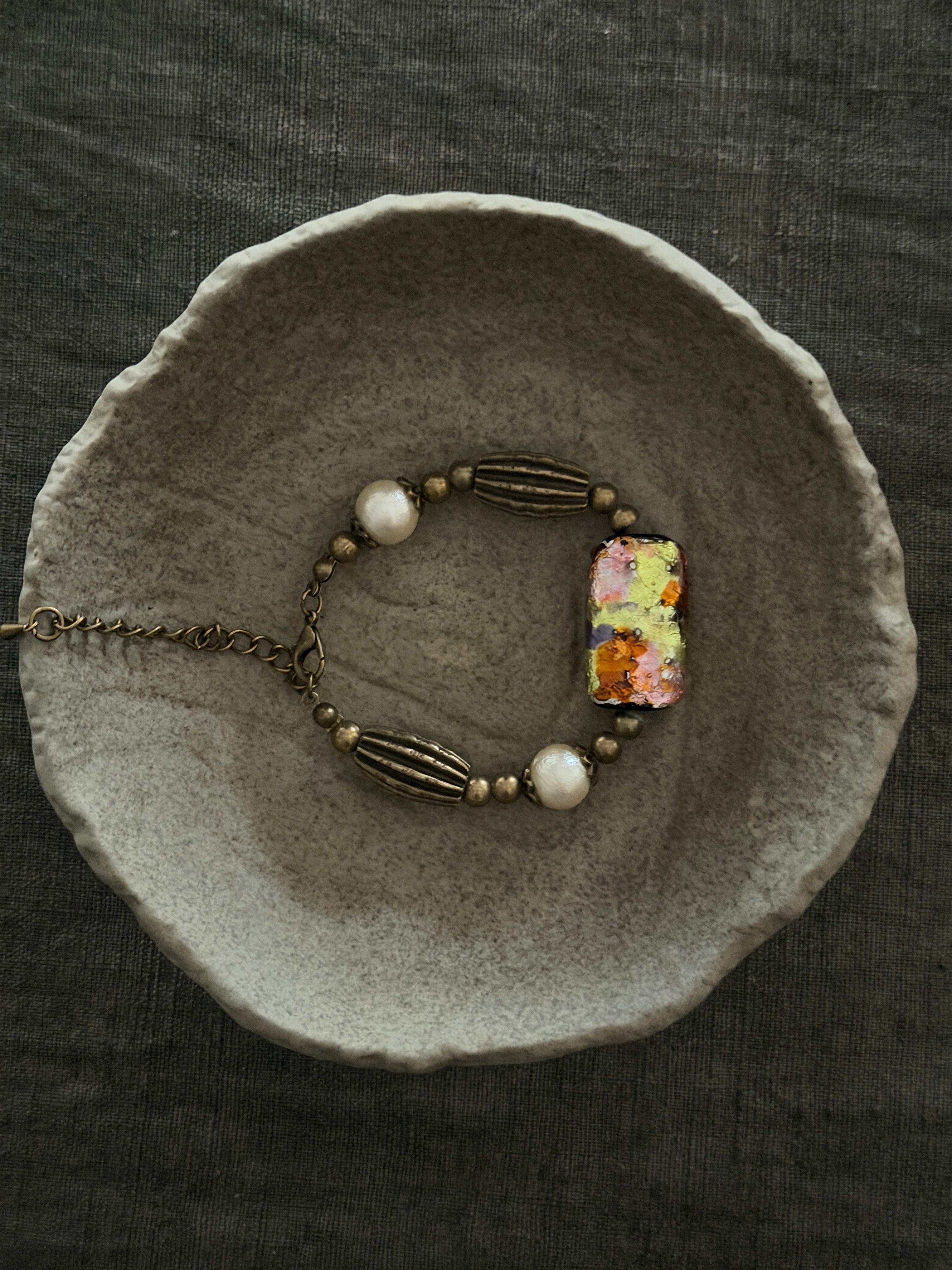 Garden Palette——Handmade Colorful Floral Vintage Bracelet