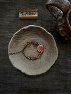 Sun-Kissed——Sunflower Glazed Glass Brass Vintage Bracelet